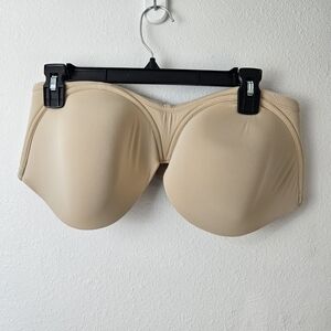 DELIMIRA strapless Bra Size US 40E Nude